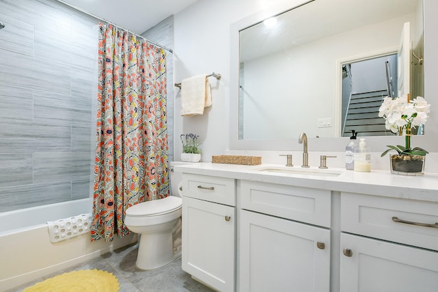 2442 Chimney Rock Rd, Houston, TX 77056 - bathroom featuring vanity and shower / tub combo with curtain