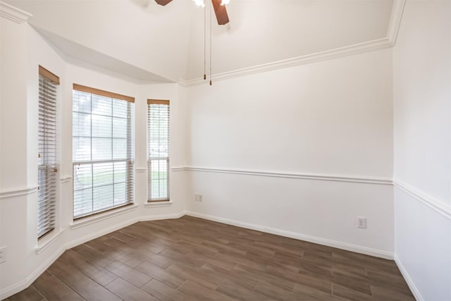 5919 Glenneyre Ln, Houston, TX 77084 - spare room with a ceiling fan, healthy amount of natural light, and dark wood-type flooring