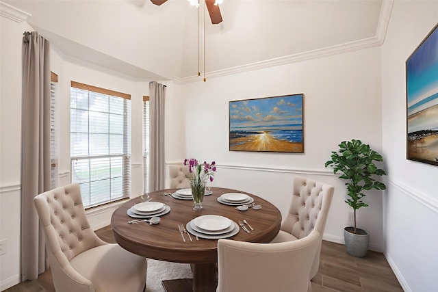 5919 Glenneyre Ln, Houston, TX 77084 - dining room with wood finished floors and ceiling fan