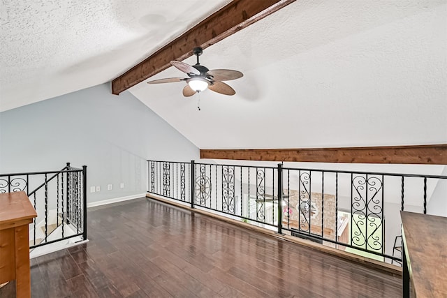 2114 Crows Nest Dr, League City, TX 77573 - hallway with dark wood finished floors and a textured ceiling
