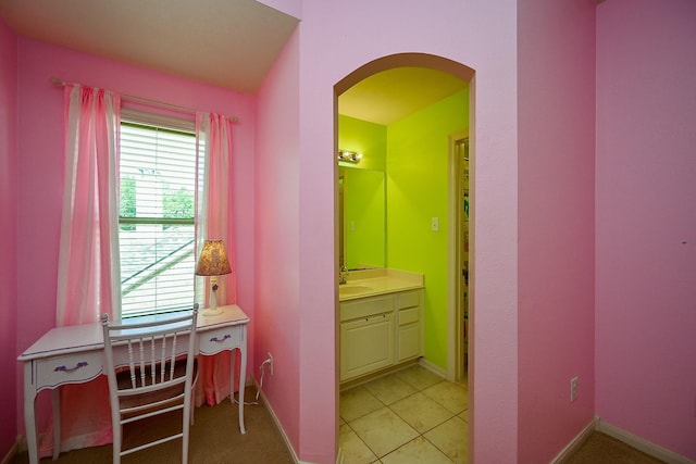 21211 Dover Park Ln, Katy, TX 77450 - bathroom with vanity and tile patterned floors