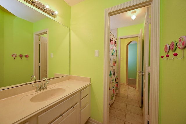 21211 Dover Park Ln, Katy, TX 77450 - bathroom featuring vanity and tile patterned flooring