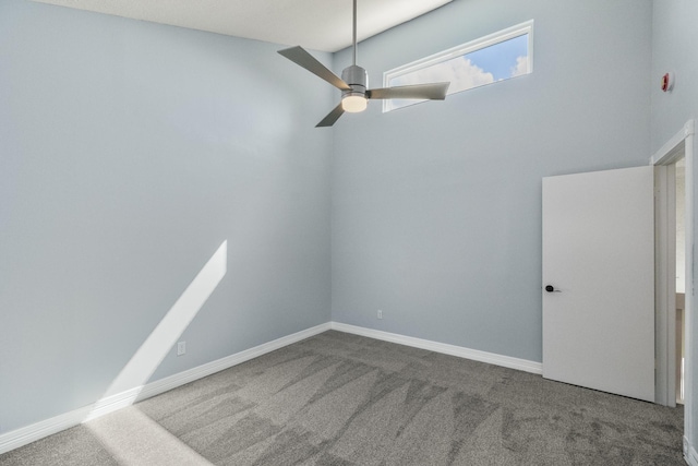 2919 Lake View Dr, Missouri City, TX 77459 - carpeted empty room with a ceiling fan and baseboards