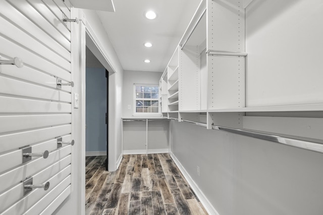 2919 Lake View Dr, Missouri City, TX 77459 - walk in closet featuring dark wood-type flooring