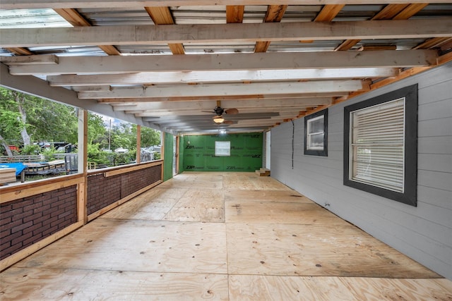 4505 Memorial Dr, Waco, TX 76711 - view of patio featuring a ceiling fan and concrete driveway