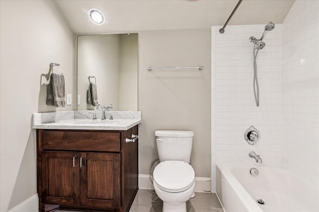 1035 Waverly St Unit B, Houston, TX 77008 - bathroom featuring vanity, shower / tub combination, and tile patterned flooring