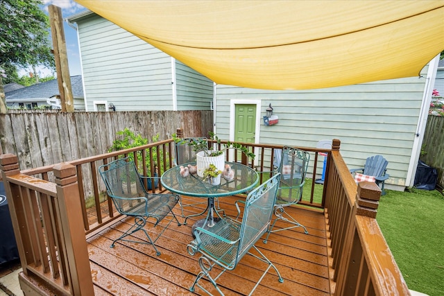 1035 Waverly St Unit B, Houston, TX 77008 - deck with outdoor dining area