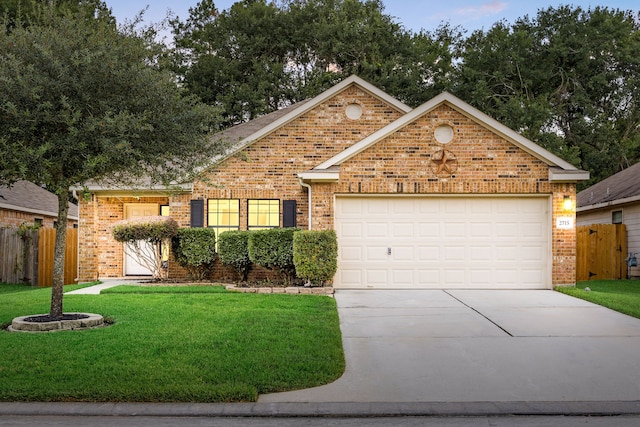 2715 Lexington Park Dr, Spring, TX 77373 - view of front of house with brick siding, concrete driveway, and an attached garage