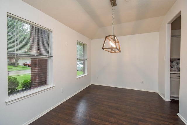2715 Trinity Glen Ln, Houston, TX 77047 - unfurnished dining area featuring wood finished floors and lofted ceiling