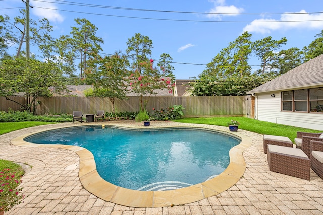 12215 Cobblestone Dr, Houston, TX 77024 - view of pool featuring a fenced backyard and a patio area