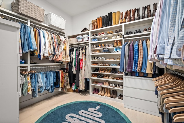 6508 Haskell St, Houston, TX 77007 - spacious closet featuring wood finished floors