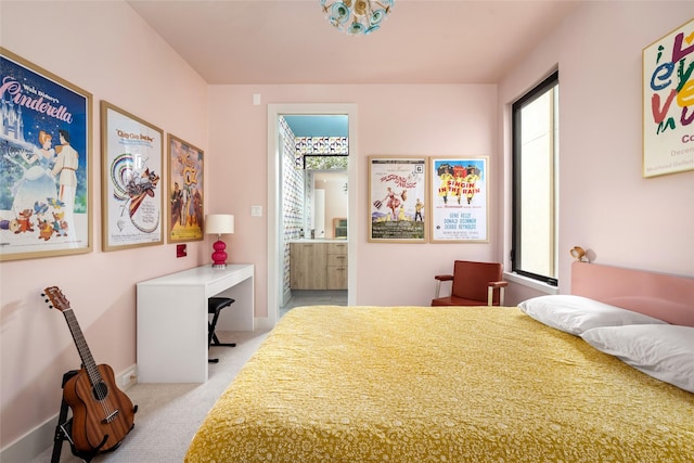6508 Haskell St, Houston, TX 77007 - carpeted bedroom featuring multiple windows and ensuite bath