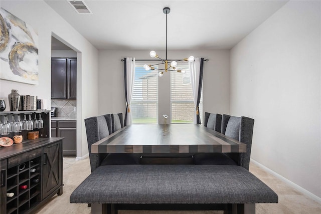 3218 Camelia Chase Ct, Spring, TX 77373 - dining room featuring a chandelier and light colored carpet