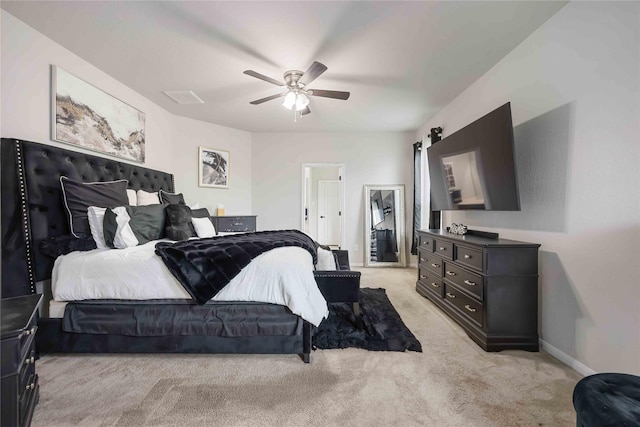 3218 Camelia Chase Ct, Spring, TX 77373 - bedroom with light carpet and ceiling fan