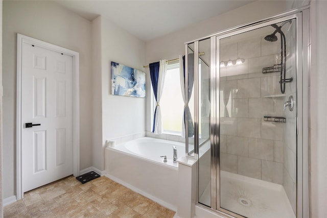 3218 Camelia Chase Ct, Spring, TX 77373 - bathroom with a stall shower and a garden tub