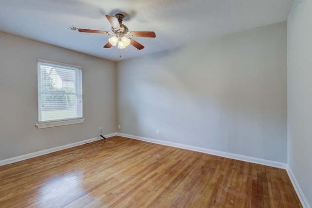 2007 Wakefield Dr, Houston, TX 77018 - empty room featuring light wood-style floors and ceiling fan