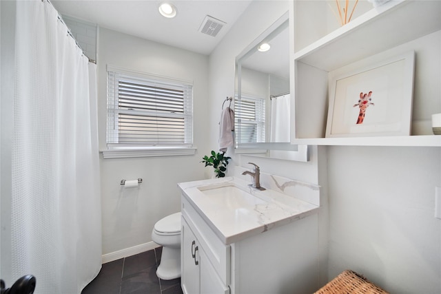 2007 Wakefield Dr, Houston, TX 77018 - full bath with vanity, tile patterned floors, and recessed lighting