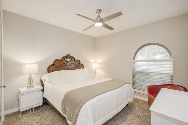 6510 Preston Trail Dr, Houston, TX 77069 - carpeted bedroom featuring baseboards and a ceiling fan