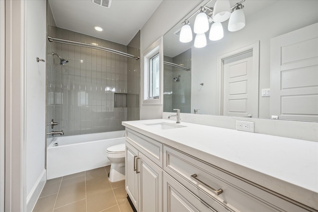 4615 Verone St, Bellaire, TX 77401 - bathroom featuring vanity, tile patterned floors, and bathing tub / shower combination