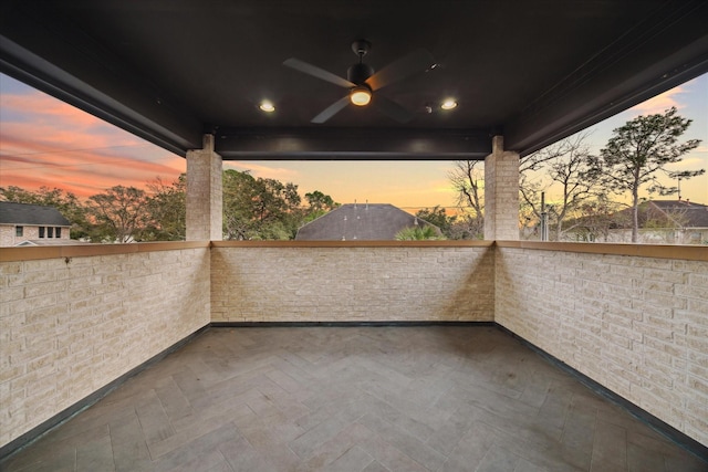 4615 Verone St, Bellaire, TX 77401 - balcony with ceiling fan