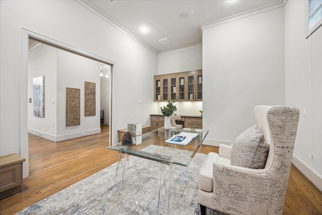 4615 Verone St, Bellaire, TX 77401 - office space featuring ornamental molding and wood finished floors