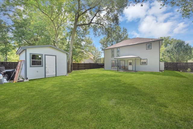 17103 Scuttle Way, Crosby, TX 77532 - rear view of property featuring a fenced backyard and an outdoor structure