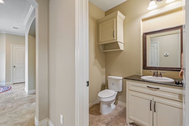 111 Bessie Price Owen Dr, Montgomery, TX 77356 - half bathroom featuring vanity and crown molding