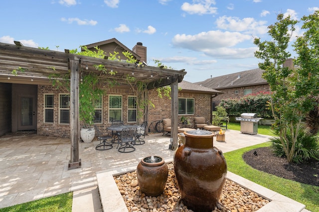 111 Bessie Price Owen Dr, Montgomery, TX 77356 - view of patio / terrace featuring a pergola and grilling area