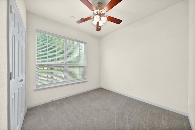 15806 Marble Bluff Ln, Houston, TX 77049 - empty room featuring carpet and a ceiling fan