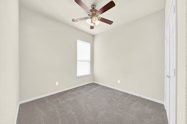 15806 Marble Bluff Ln, Houston, TX 77049 - carpeted empty room featuring baseboards and a ceiling fan