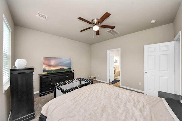 7947 Cinderella St, Houston, TX 77028 - bedroom featuring ceiling fan and ensuite bath