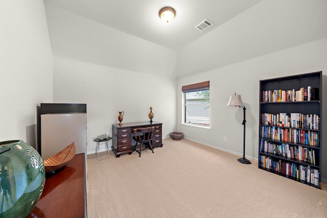 18331 Chapmans Count Rd, Cypress, TX 77433 - carpeted office with baseboards and lofted ceiling