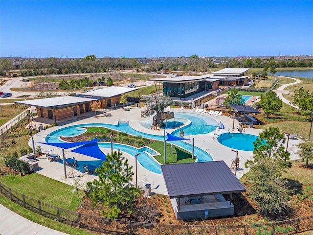18331 Chapmans Count Rd, Cypress, TX 77433 - aerial view of a pool area