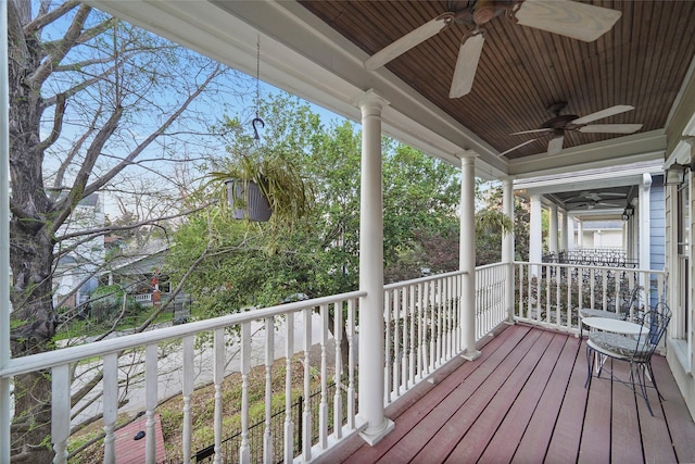 606 E 27th St, Houston, TX 77008 - deck with ceiling fan