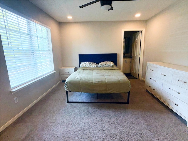 4822 Glendower Dr, Spring, TX 77373 - carpeted bedroom with recessed lighting and a ceiling fan