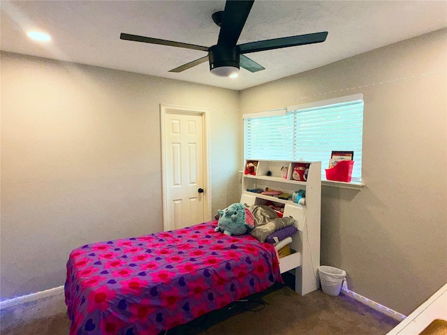 4822 Glendower Dr, Spring, TX 77373 - bedroom featuring carpet and a ceiling fan