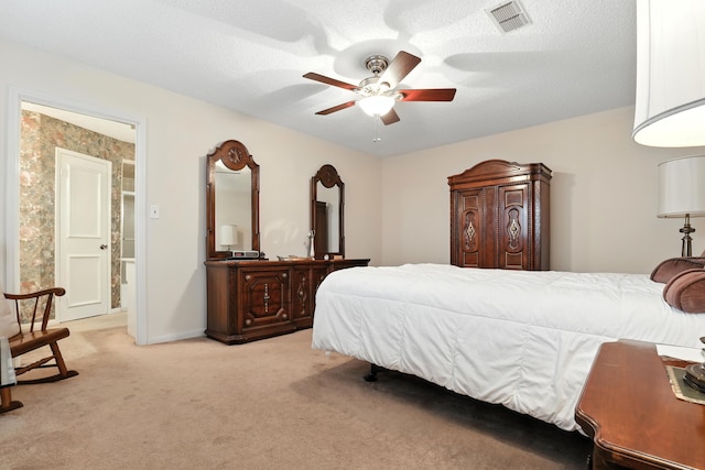 2910 Riata Ln, Houston, TX 77043 - bedroom with light colored carpet and ceiling fan