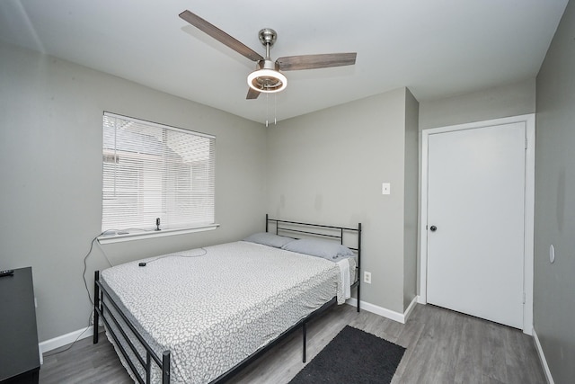 19923 Ricewood Way, Katy, TX 77449 - bedroom featuring wood finished floors and ceiling fan