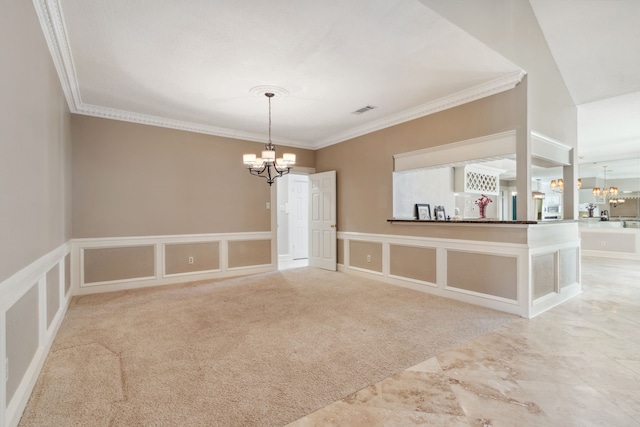 6606 Preston Trail Dr, Houston, TX 77069 - unfurnished room with a chandelier and crown molding