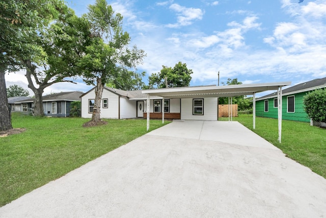 5634 Beldart St, Houston, TX 77033 - ranch-style home with a front lawn and concrete driveway