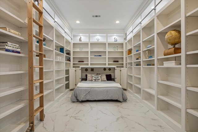 17310 Venado Dr, Cypress, TX 77433 - bedroom with marble look tile flooring and recessed lighting