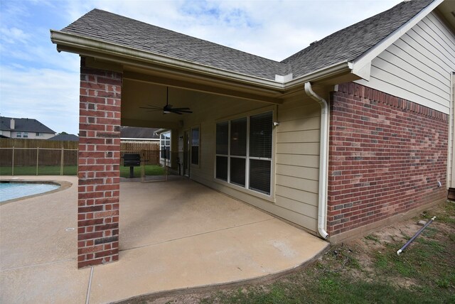 2611 Sandy Mist Ct, Katy, TX 77494 - view of patio / terrace with a ceiling fan