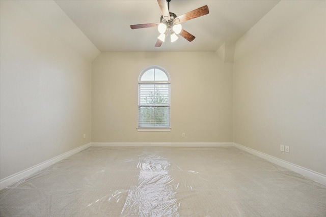 1923 Rice Mill Dr, Katy, TX 77493 - empty room with carpet, ceiling fan, and lofted ceiling