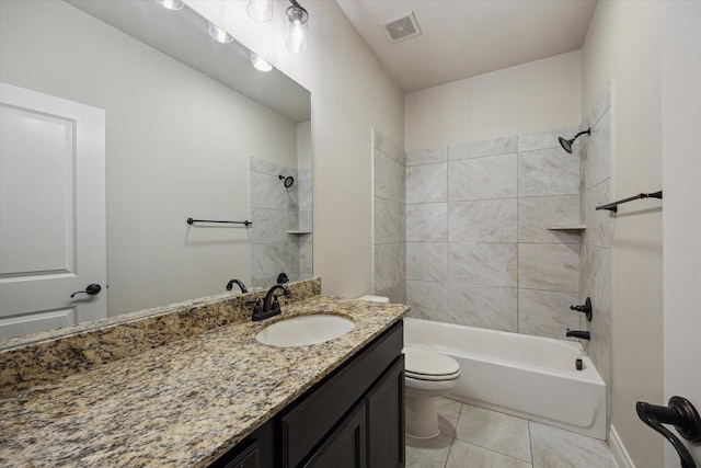 1923 Rice Mill Dr, Katy, TX 77493 - bathroom with vanity, shower / washtub combination, and tile patterned flooring