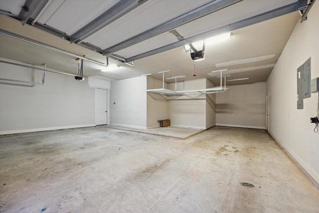 1923 Rice Mill Dr, Katy, TX 77493 - garage featuring a garage door opener and electric panel