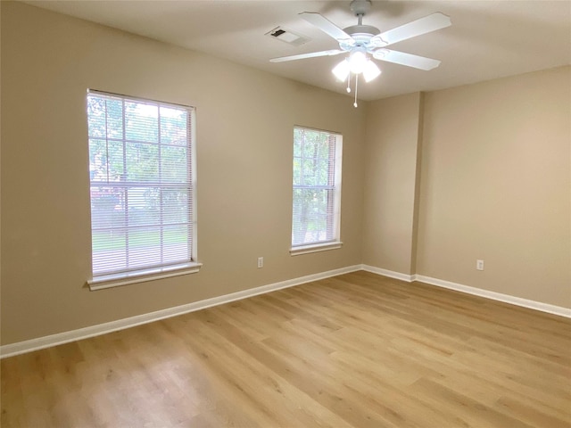 3210 Echo Mountain Dr, Houston, TX 77345 - spare room featuring light wood finished floors and a ceiling fan