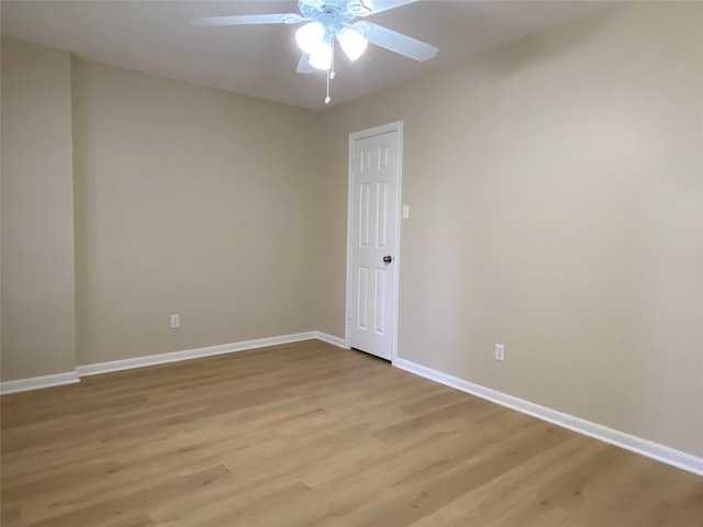 3210 Echo Mountain Dr, Houston, TX 77345 - empty room with a ceiling fan and light wood-style floors