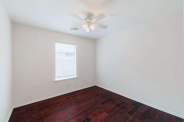 7314 Mountain Valley Dr, Houston, TX 77095 - unfurnished room featuring dark wood-style flooring and ceiling fan