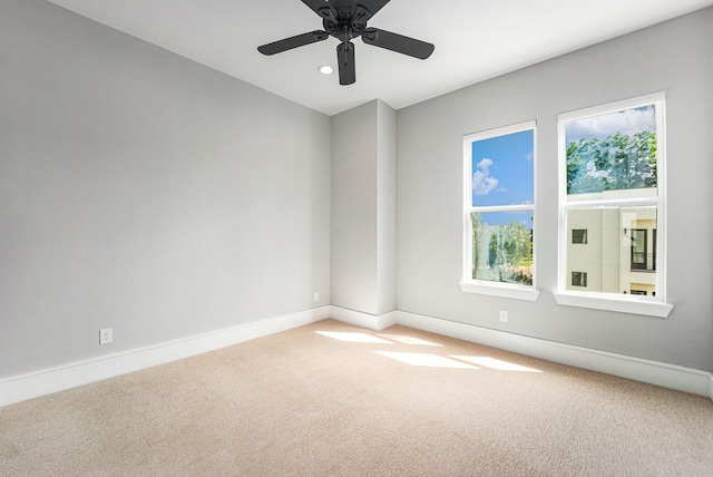 2221 Francis St, Houston, TX 77004 - carpeted empty room with healthy amount of natural light, recessed lighting, and ceiling fan