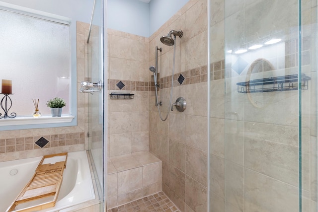 96 N Acacia Park Cir, The Woodlands, TX 77382 - full bath with a stall shower and a garden tub
